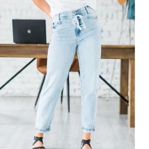 KanCan Drawstring Mom Jeans 11/29